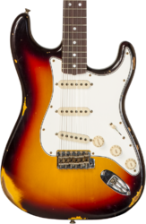 E-gitarre in str-form Fender Custom Shop Late 1964 Stratocaster #CZ569925 - Relic target 3-color sunburst