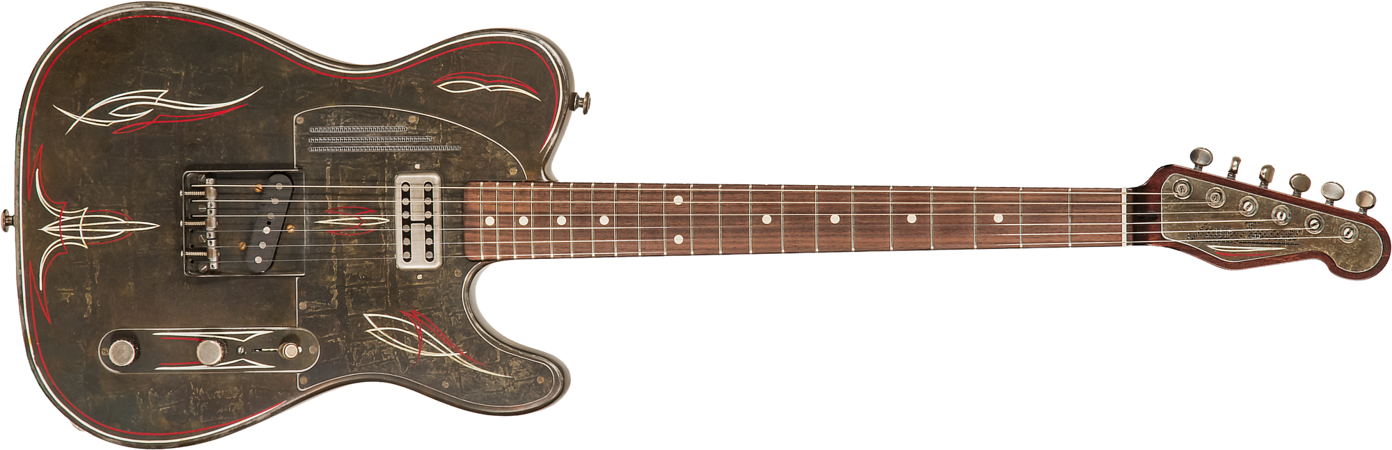 James Trussart Steelcaster Perf.back Sh Tv Jones Ht Rw #21167 - Rust O Matic Pinstriped - E-Gitarre in Teleform - Main picture
