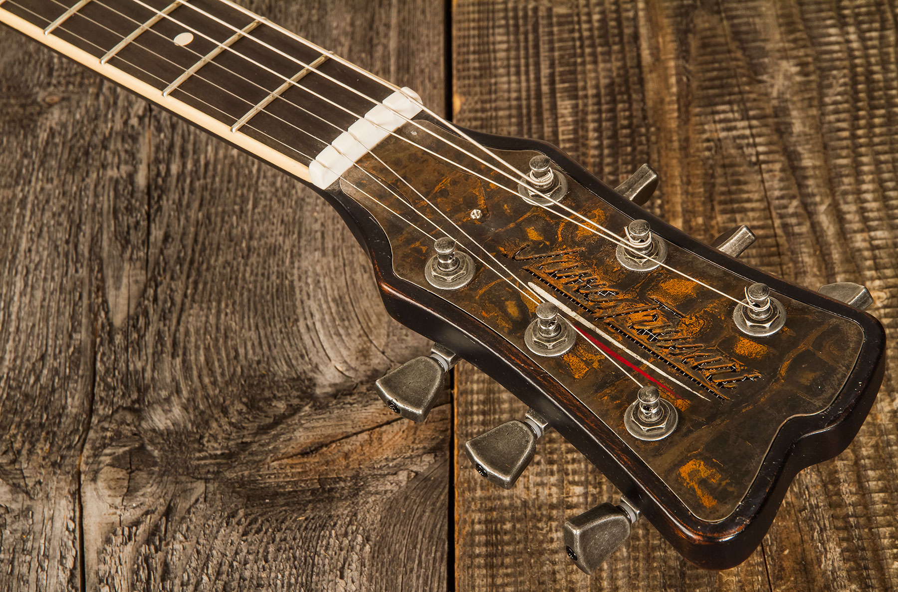 James Trussart Steeldeville Perf.front.back 2h Ht Eb #21179 - Rust O Matic Pinstriped Caged - Single-Cut-E-Gitarre - Variation 4
