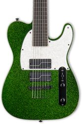 7-saitige e-gitarre Ltd SCT-607 Baryton Stephen Carpenter - Green sparkle