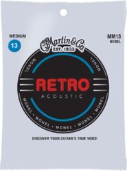 Westerngitarre saiten Martin MM13 Acoustic Guitar 6-String Set Retro Monel 13-56 - Saitensätze 