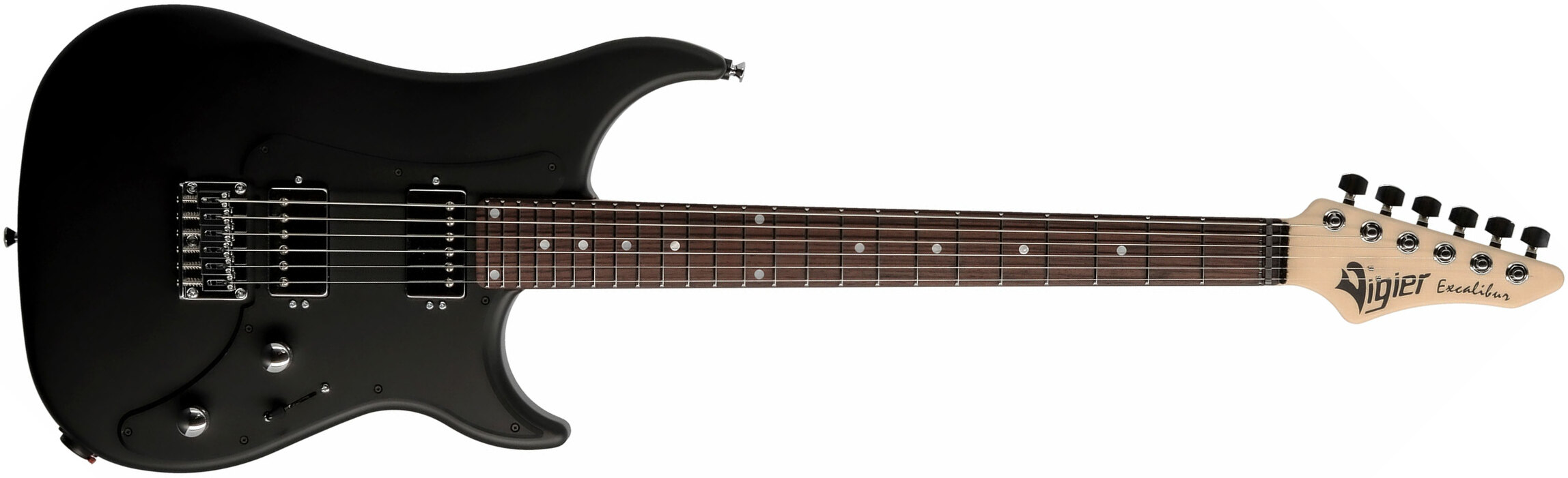 Vigier Excalibur Indus 2h Ht Rw - Black Matte - Double Cut E-Gitarre - Main picture