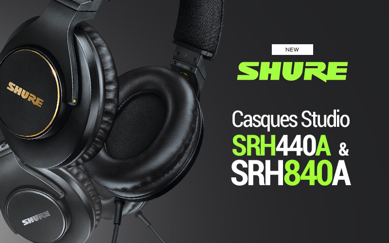 <b><center>2 new SHURE studio headphones</center></b>