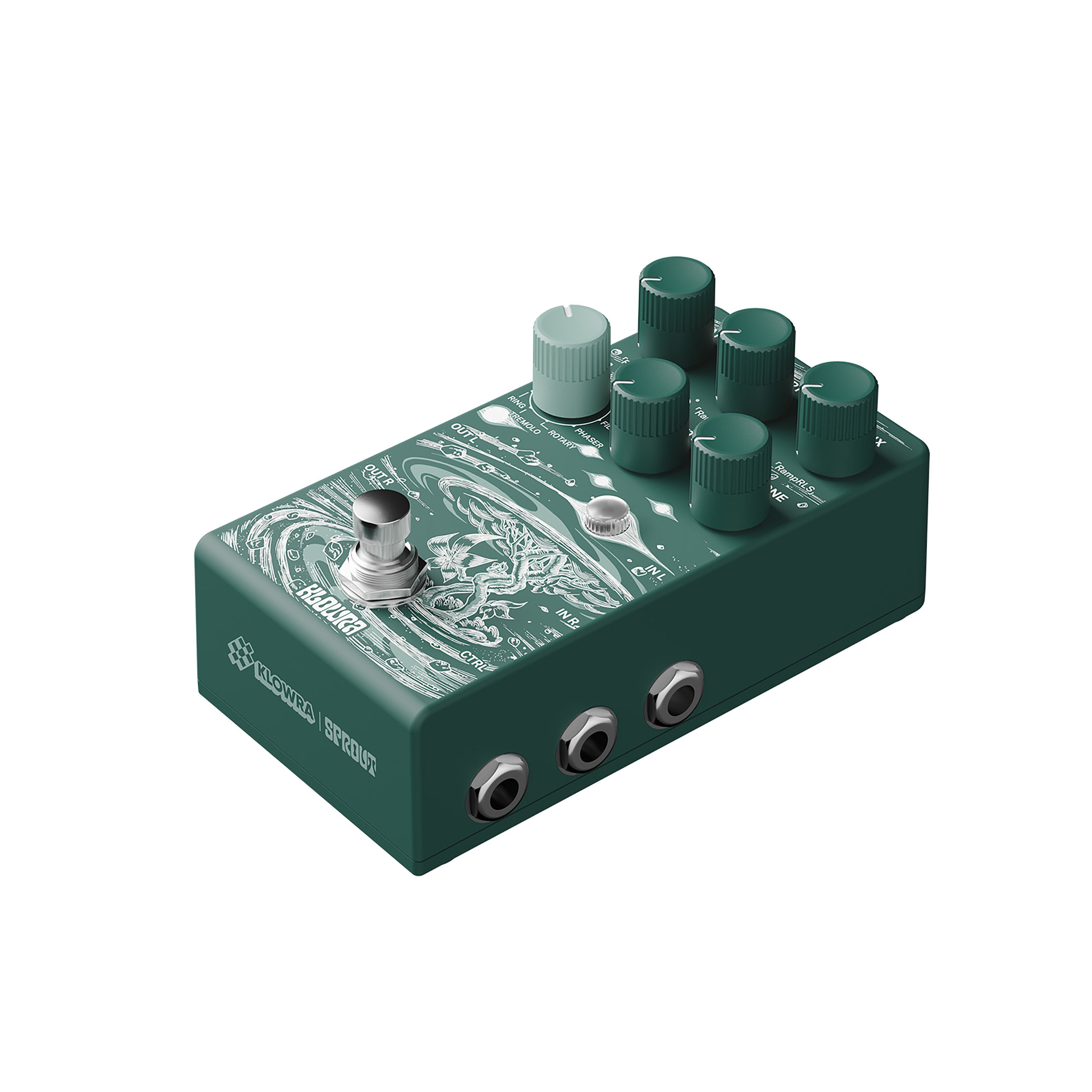 Klowra Kbs-03 Sprout Modulation - Modulation/Chorus/Flanger/Phaser & Tremolo Effektpedal - Variation 2