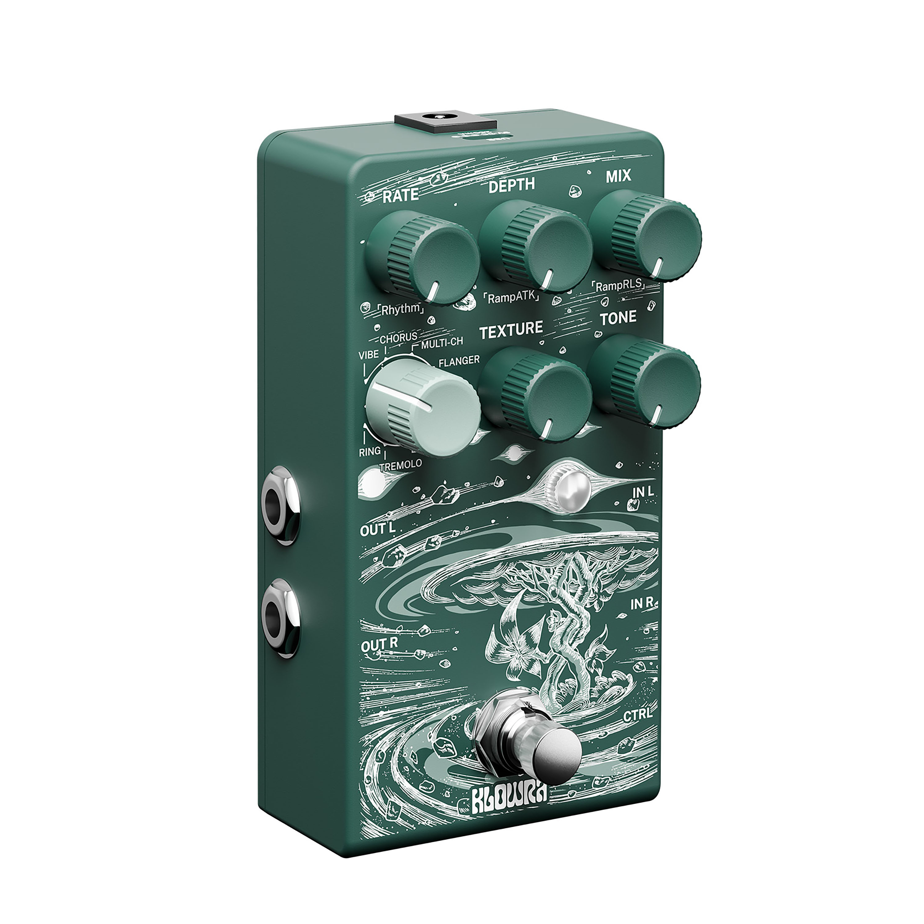Klowra Kbs-03 Sprout Modulation - Modulation/Chorus/Flanger/Phaser & Tremolo Effektpedal - Variation 3
