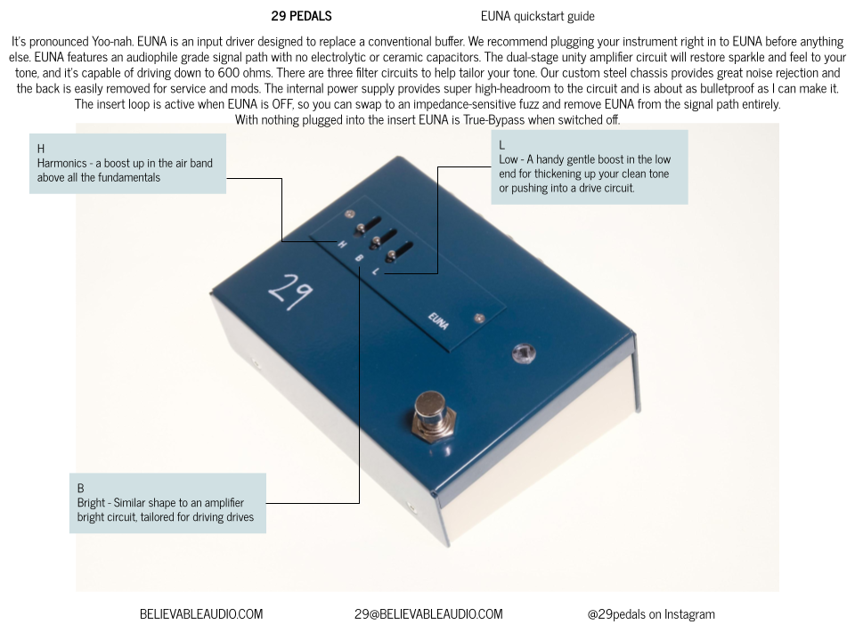 29 Pedals Euna - Equalizer & Enhancer Effektpedal - Variation 2