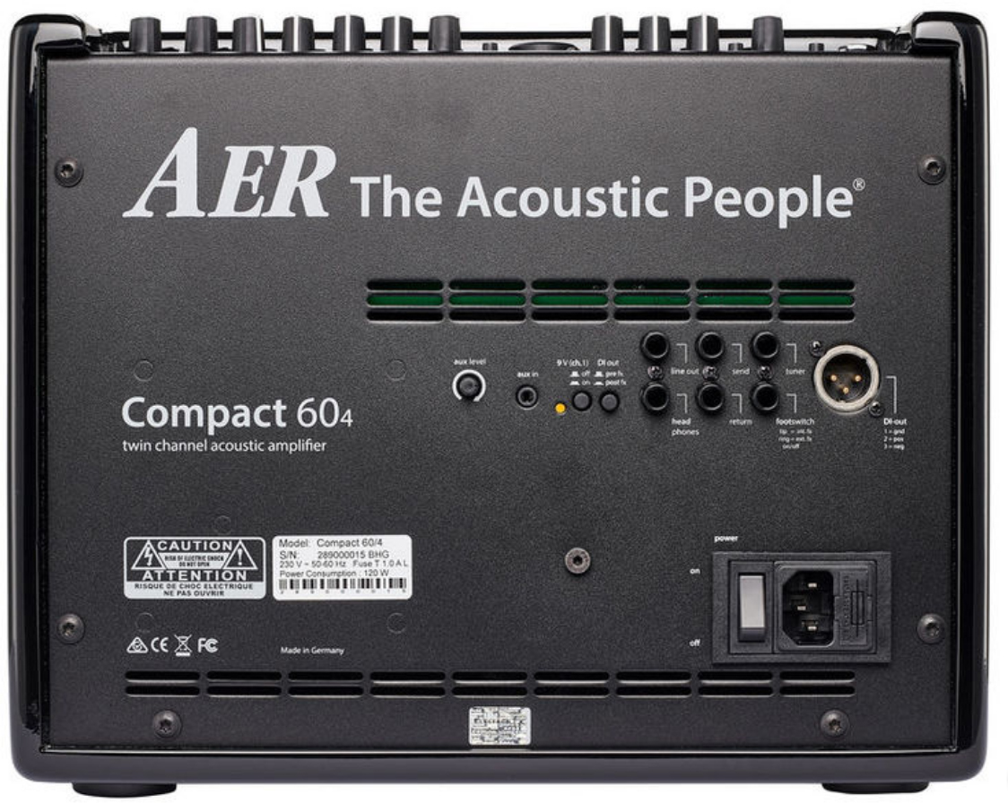Aer Compact 60/4 60w 1x8 Black High Gloss +housse - Combo für Akustikgitarre - Variation 1