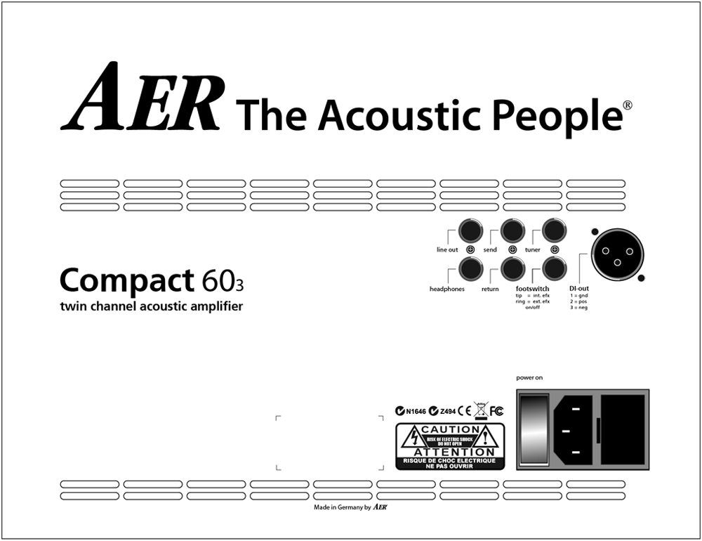 Aer Compact 60.3 Slope 60w 1x8 Black - Combo für Akustikgitarre - Variation 1