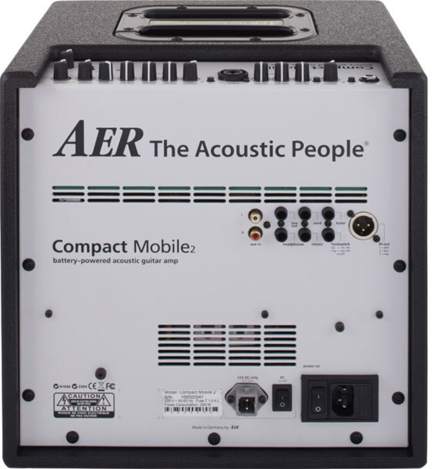 Aer Compact Mobile 2 Battery Powered 60w 1x8 Black +housse - Combo für E-Gitarre - Variation 1