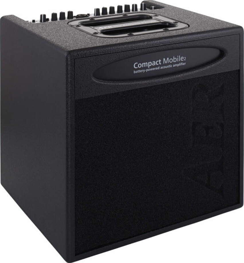 Aer Compact Mobile 2 Battery Powered 60w 1x8 Black +housse - Combo für E-Gitarre - Main picture