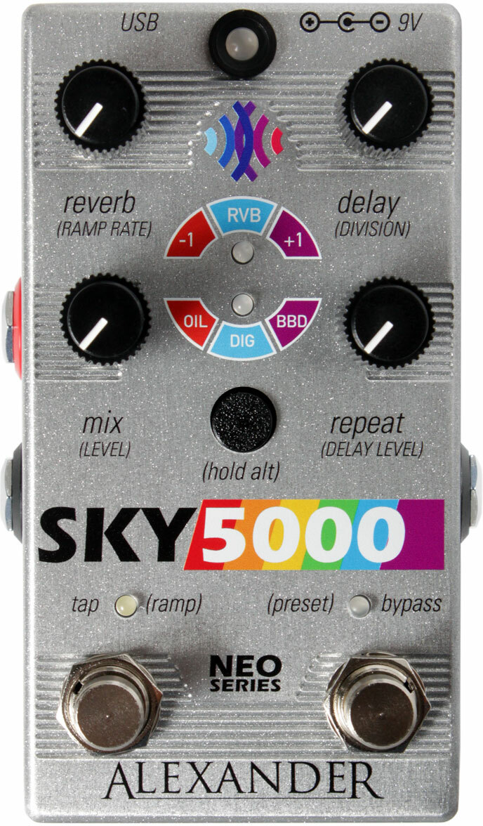 Alexander Pedals Sky 5000 Reverb & Delay - Reverb/Delay/Echo Effektpedal - Main picture