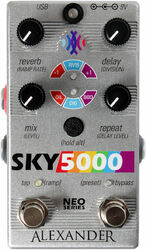 Reverb/delay/echo effektpedal Alexander pedals Sky 5000 Reverb & Delay