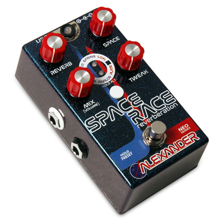 Reverb/delay/echo effektpedal Alexander pedals Space Race Reverb Neo