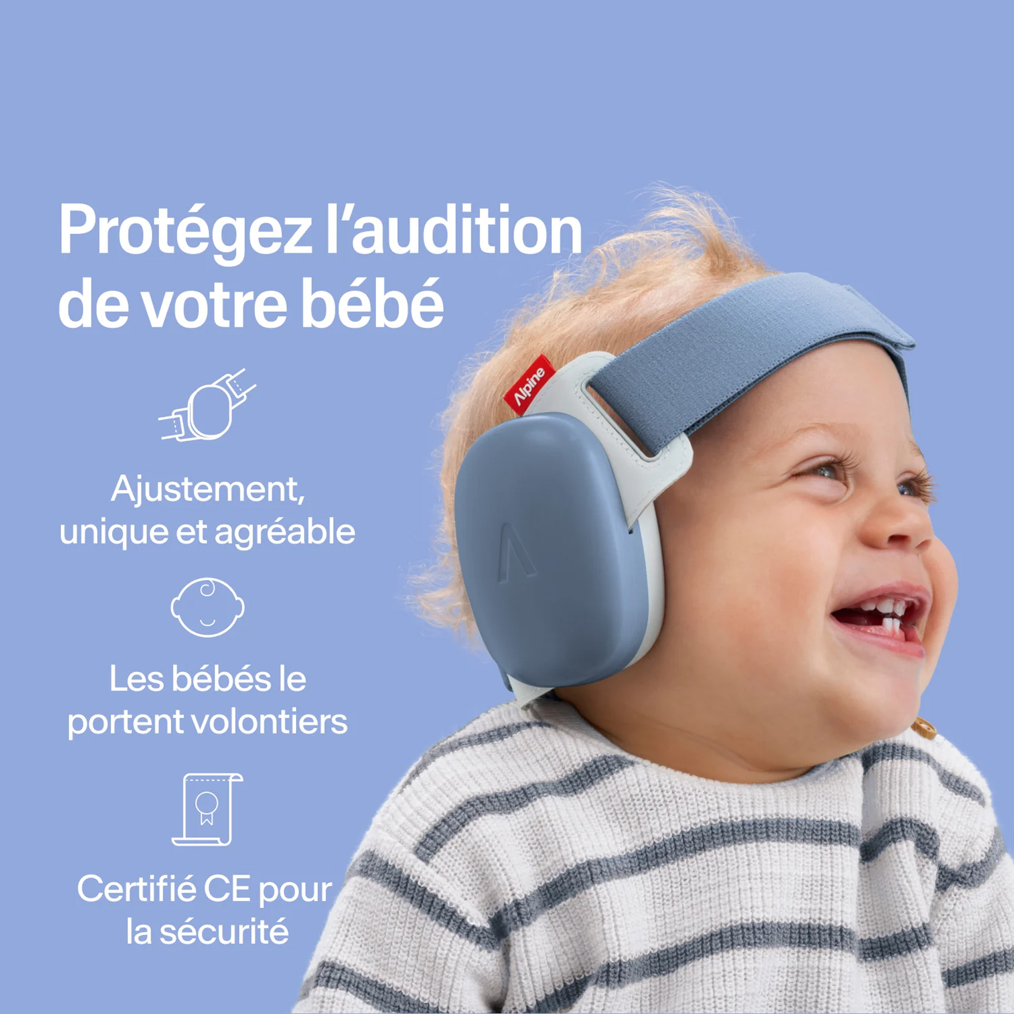 Alpine Casque Muffy Baby Denim Blue - Gehörsshutz - Variation 1