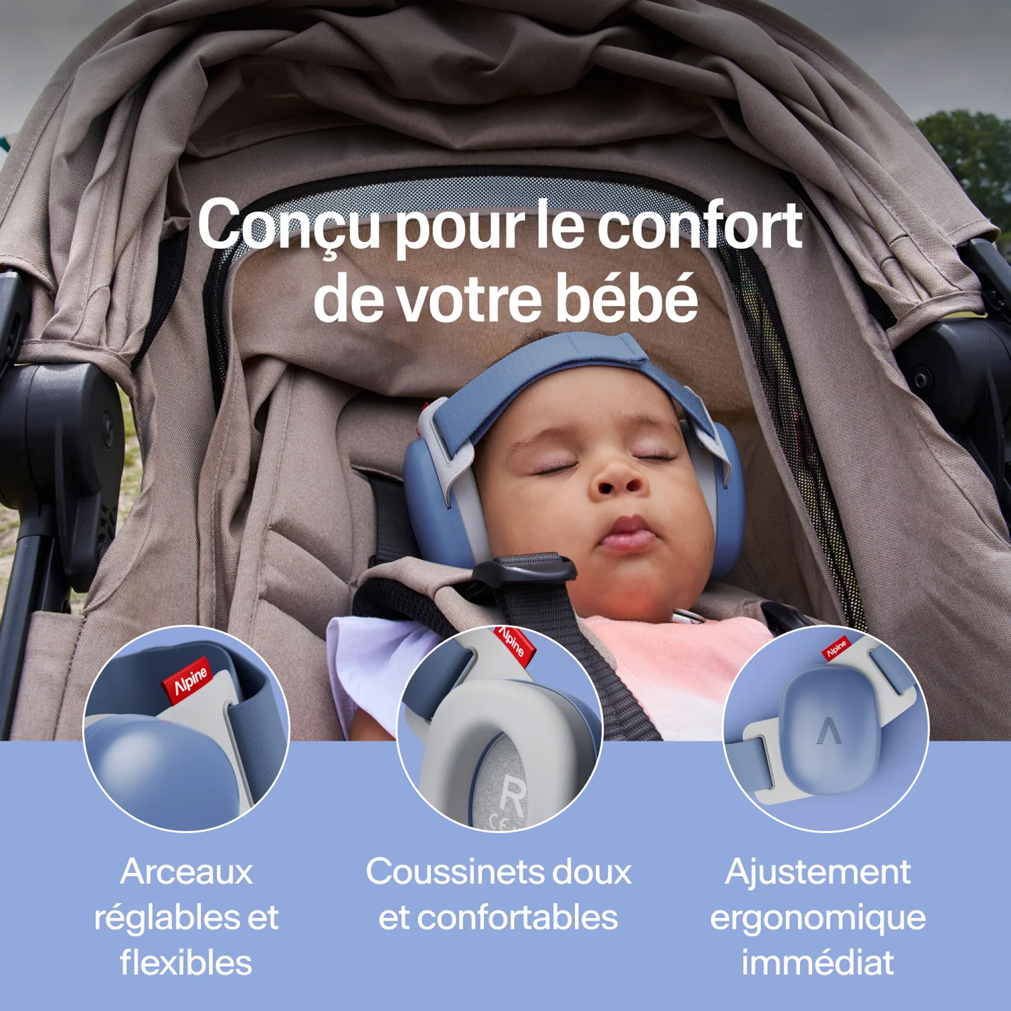 Alpine Casque Muffy Baby Denim Blue - Gehörsshutz - Variation 3