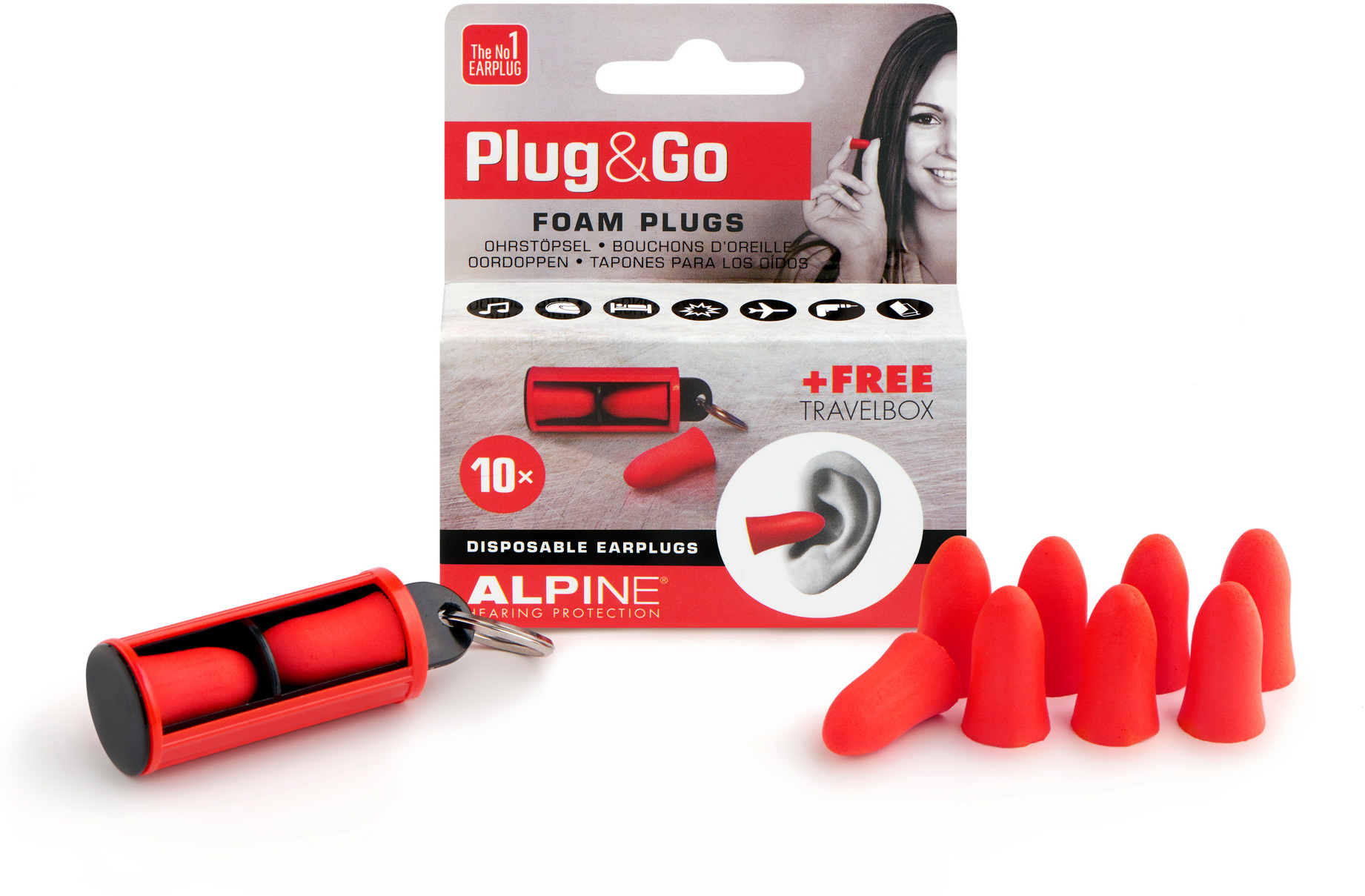 Alpine Plug And Go Rouge - Gehörsshutz - Main picture