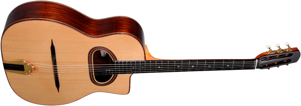 Altamira M30 D Hole Gypsy Jazz Grande Bouche Cw Epicea Palissandre Eb +etui - Natural - Gipsy-Gitarre - Main picture