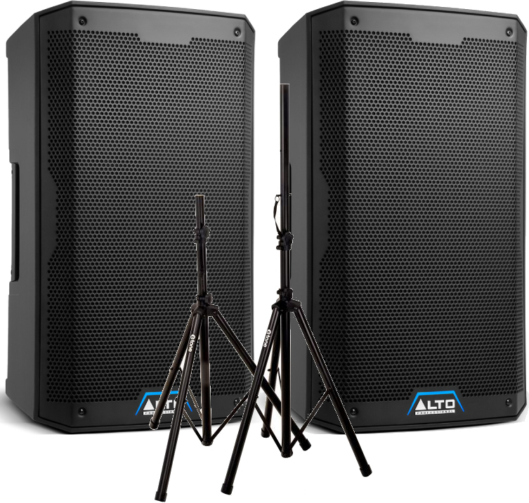 Alto Ts 410  + Xh 6310 Pied Enceinte Paire + Sac - Komplettes PA System Set - Main picture