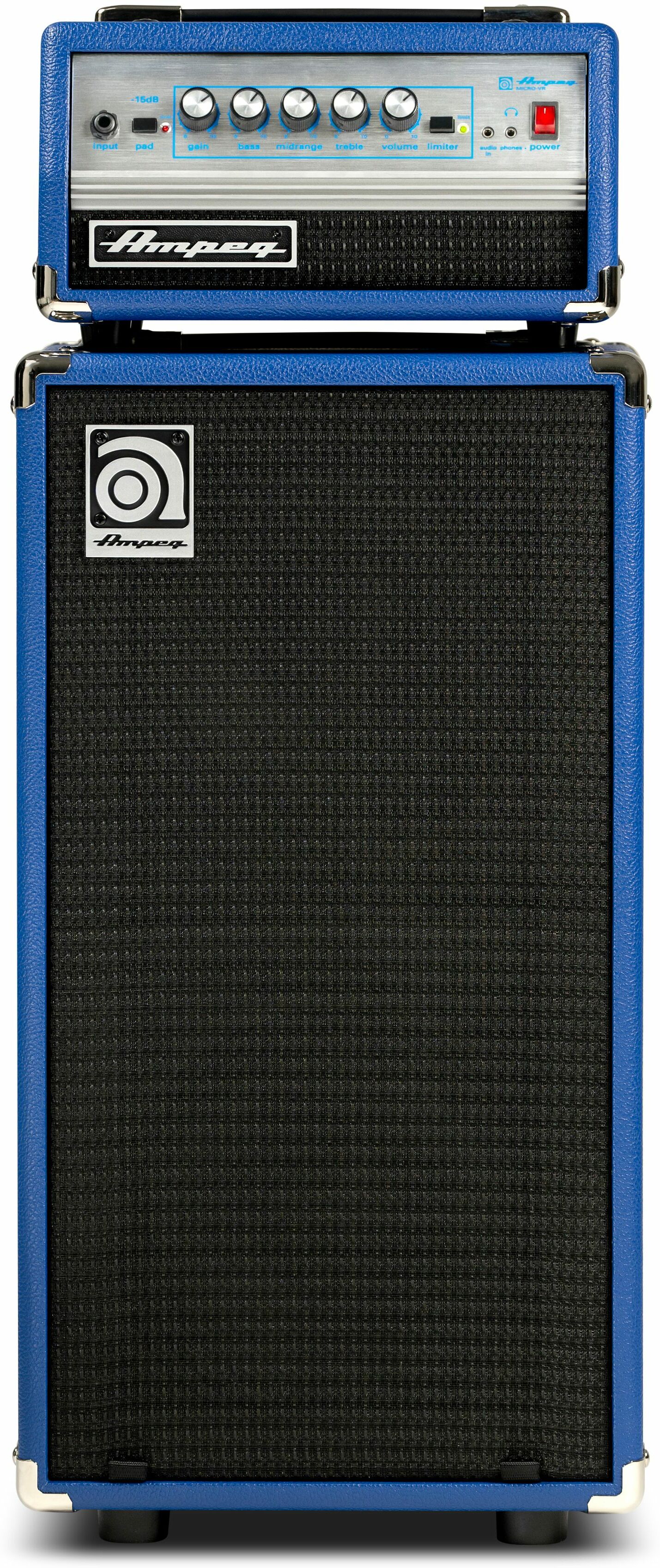Ampeg Micro Vr Stack Blue Limited Edition 2x10 200w - Bassverstärker Stack - Main picture