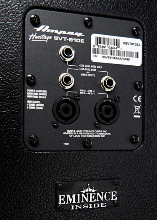 Ampeg Heritage Svt-810e Usa 8x10 800w 4/8-ohms Mono Stereo - Heritage Series - Bass Boxen - Variation 2