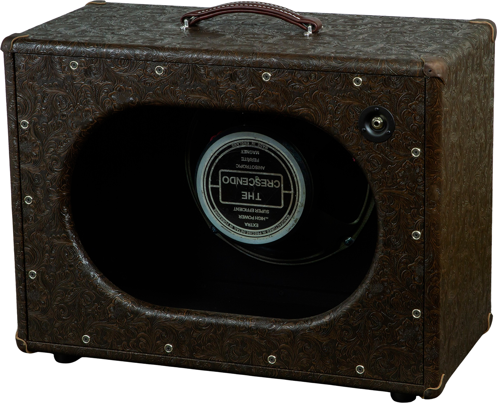 Ams Amplifiers 112 Oval Back Guitar Cab. 1x12 Fane Crescendo 100w 8-ohms Brown Cowboy - Boxen für E-Gitarre Verstärker - Variation 1