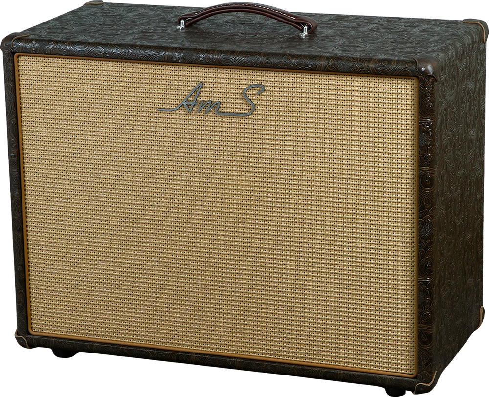 Ams Amplifiers 112 Oval Back Guitar Cab. 1x12 Fane Crescendo 100w 8-ohms Brown Cowboy - Boxen für E-Gitarre Verstärker - Main picture