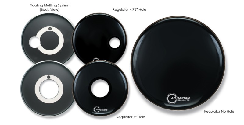 Aquarian 18 Regulator Black Bass Drum Head - 18 Pouces - Fell für Bass drum - Variation 1