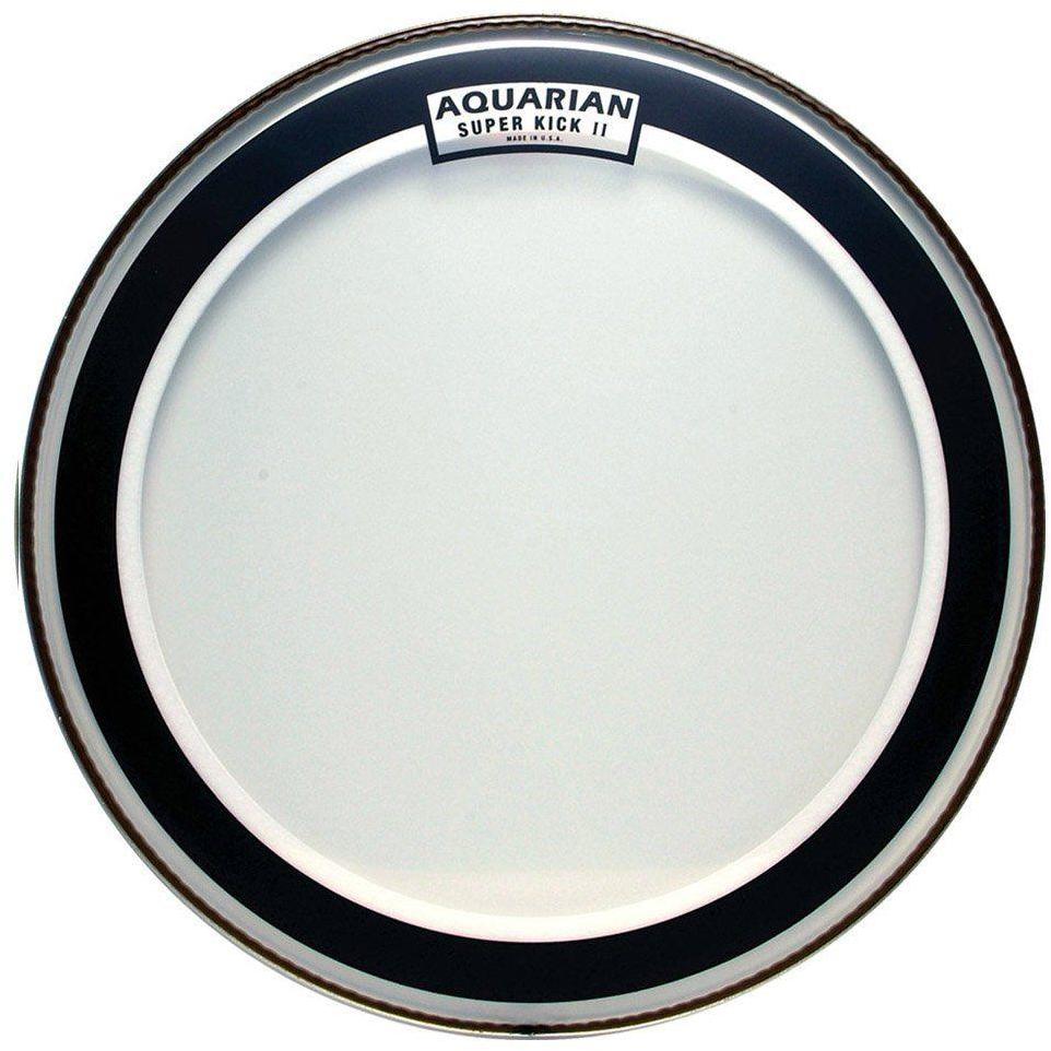 Fell für bass drum Aquarian 20 Super Kick II Transparent Drumhead - 20 inches