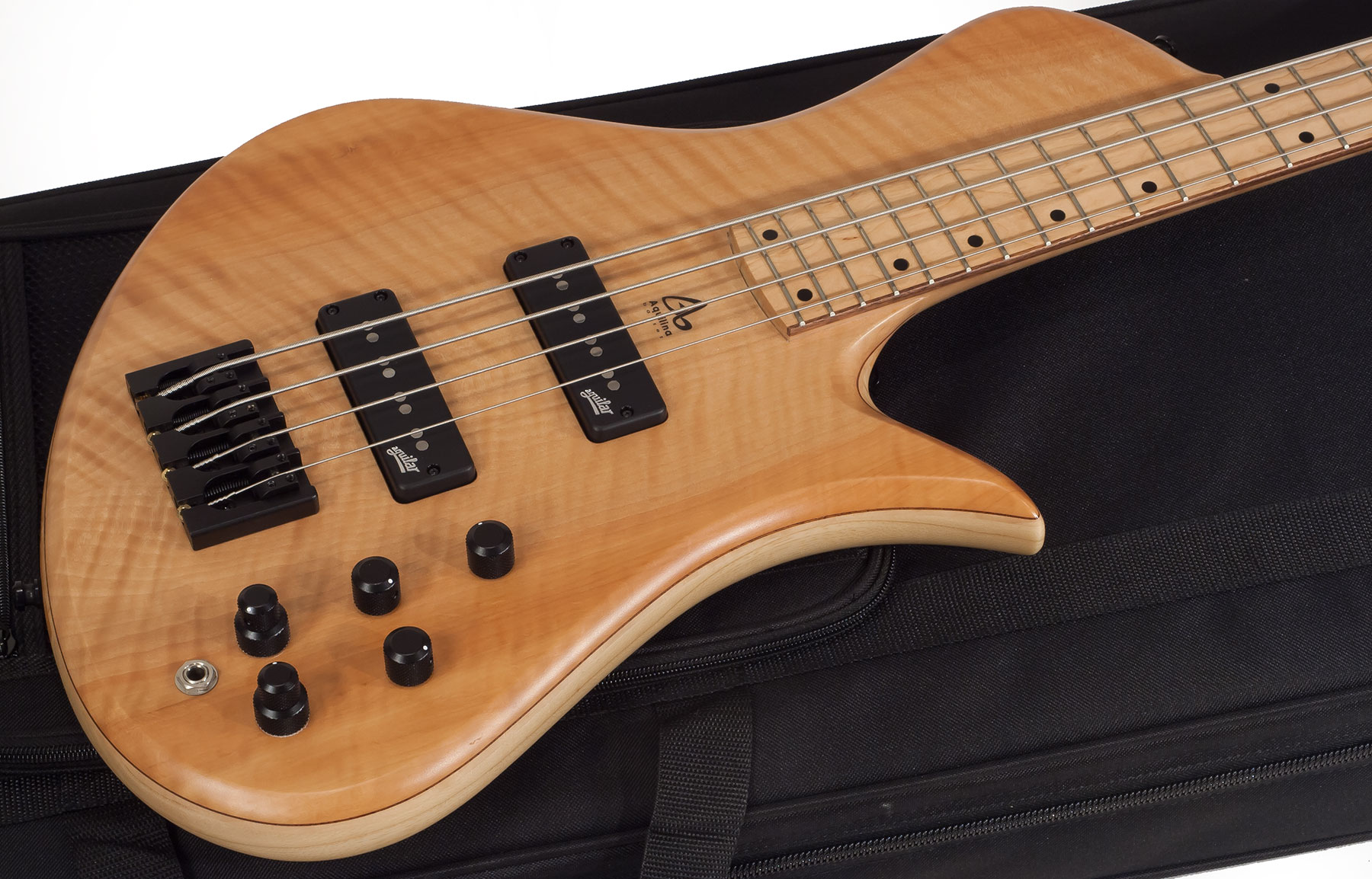 Aquilina Shelby 4 Custom Aulne/frene Active J.east Noi #01854 - Natural - Solidbody E-bass - Variation 1
