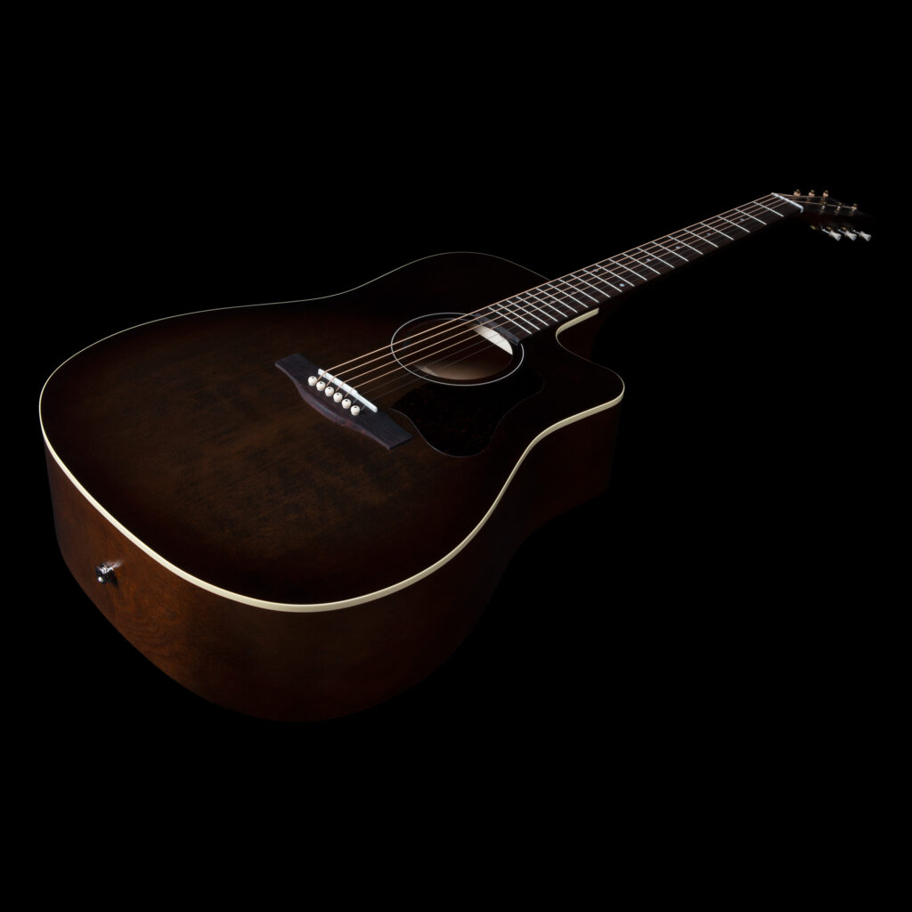 Art Et Lutherie Americana Cw Presys Ii Dreadnought Cedre Merisier Rw - Bourbon Burst - Elektroakustische Gitarre - Variation 2