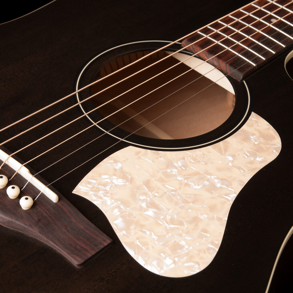 Art Et Lutherie Americana Cw Presys Ii Dreadnought Cedre Merisier Rw - Faded Black - Elektroakustische Gitarre - Variation 3