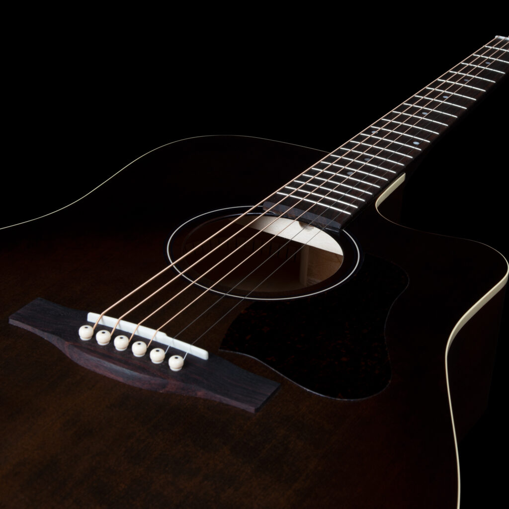 Art Et Lutherie Americana Cw Presys Ii Dreadnought Cedre Merisier Rw - Bourbon Burst - Elektroakustische Gitarre - Variation 3