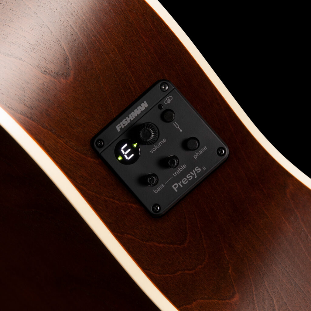 Art Et Lutherie Americana Cw Presys Ii Dreadnought Cedre Merisier Rw - Bourbon Burst - Elektroakustische Gitarre - Variation 4