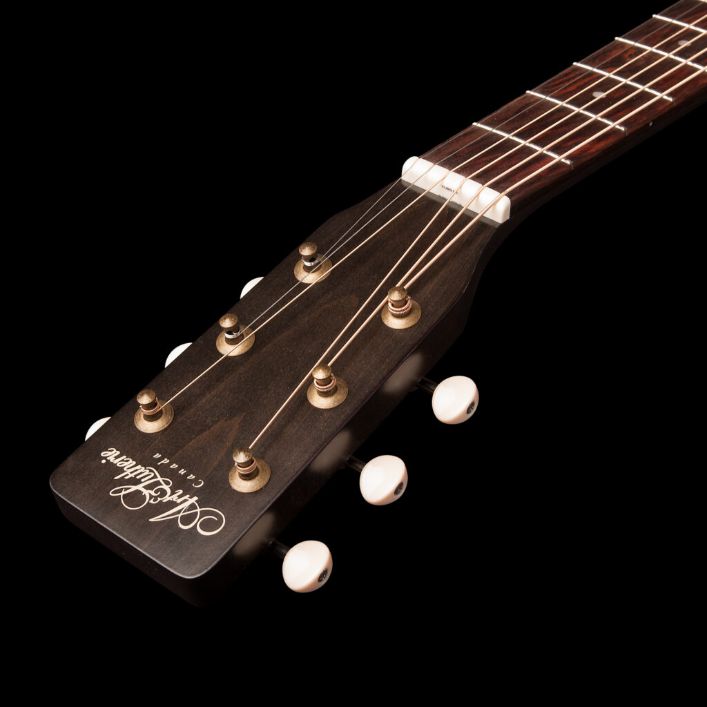 Art Et Lutherie Americana Cw Presys Ii Dreadnought Cedre Merisier Rw - Faded Black - Elektroakustische Gitarre - Variation 5