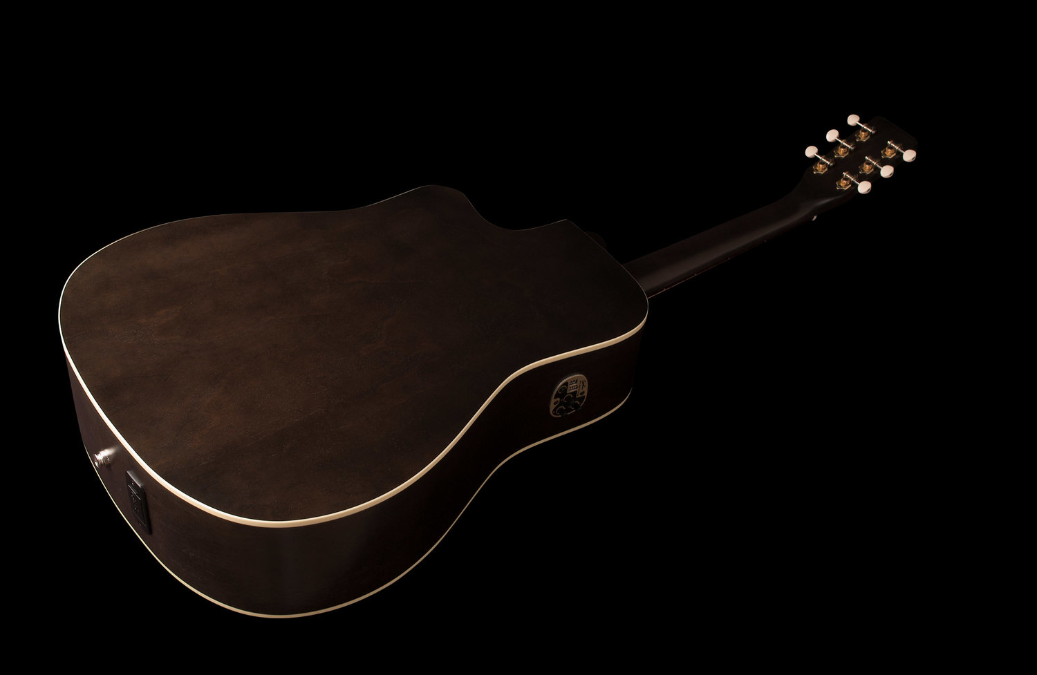 Art Et Lutherie Americana Cw Qit Dreadnought Epicea Merisier Rw - Faded Black - Elektroakustische Gitarre - Variation 3