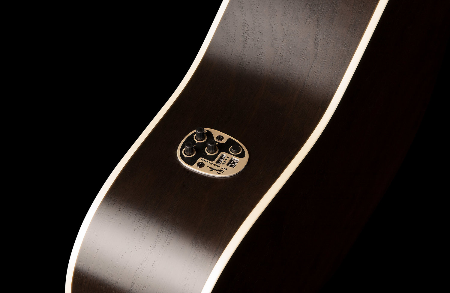 Art Et Lutherie Americana Cw Qit Dreadnought Epicea Merisier Rw - Faded Black - Elektroakustische Gitarre - Variation 4