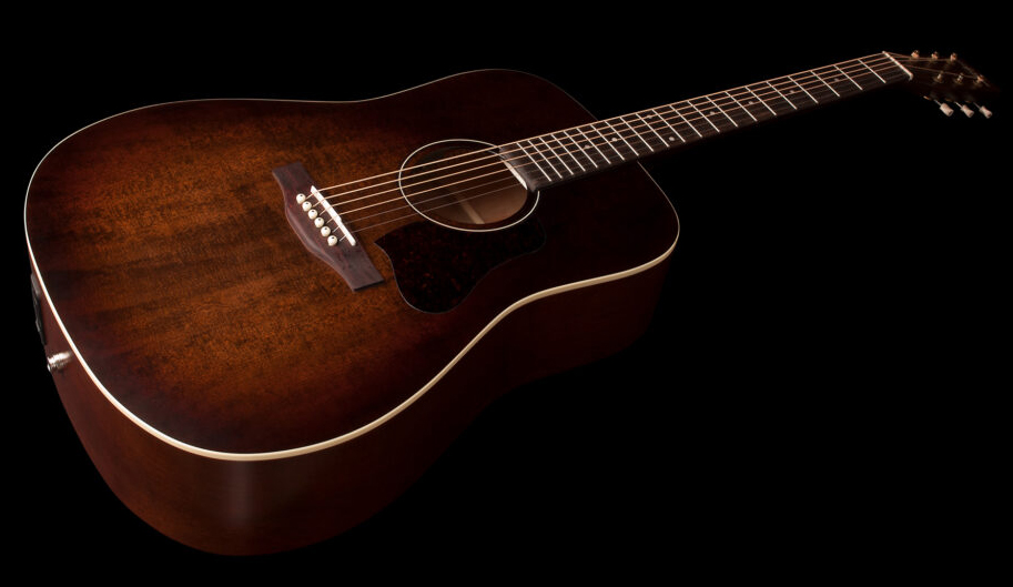 Art Et Lutherie Americana Presys Ii Dreadnought Cedre Merisier Rw - Bourbon Burst - Elektroakustische Gitarre - Variation 2
