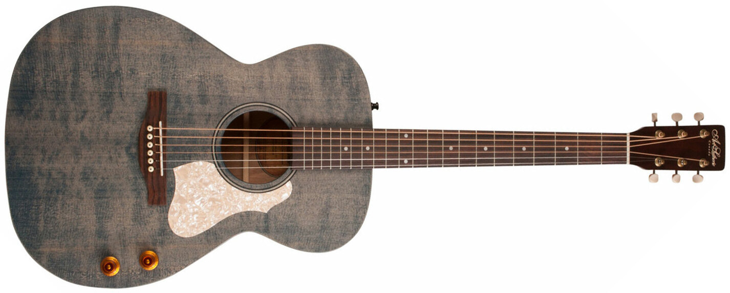 Art Et Lutherie Legacy Concert Hall Q-discrete Epicea Merisier Rw - Denim Blue Sg - Elektroakustische Gitarre - Main picture