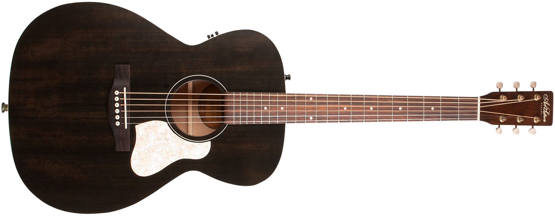 Art Et Lutherie Legacy Presys Ii Concert Hall Cedre Merisier Rw - Faded Black Semi Gloss - Folk-Gitarre - Main picture