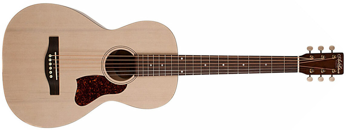 Art Et Lutherie Roadhouse Parlor A/e Epicea Merisier - Faded Cream - Elektroakustische Gitarre - Main picture