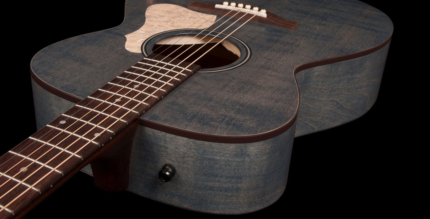 Art Et Lutherie Legacy Concert Hall Epicea Merisier - Denim Blue - Westerngitarre & electro - Variation 2