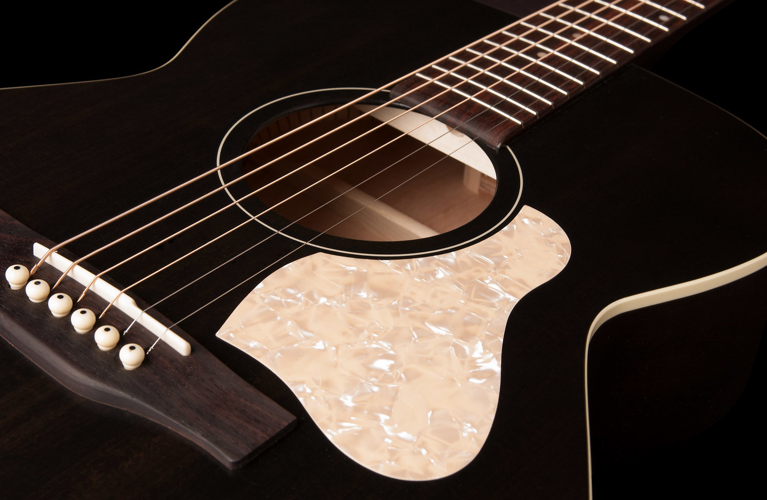 Art Et Lutherie Legacy Concert Hall Epicea Merisier - Faded Black - Westerngitarre & electro - Variation 3