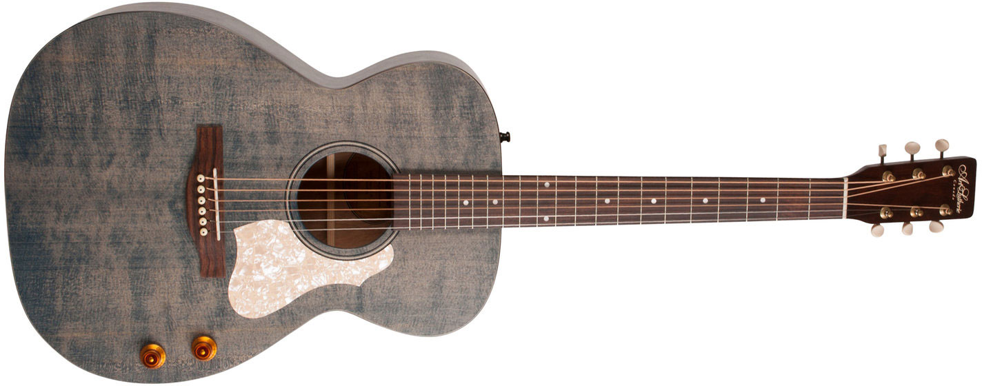 Art Et Lutherie Legacy Concert Hall Q-discrete Epicea Merisier Rw - Denim Blue Sg - Elektroakustische Gitarre - Variation 1
