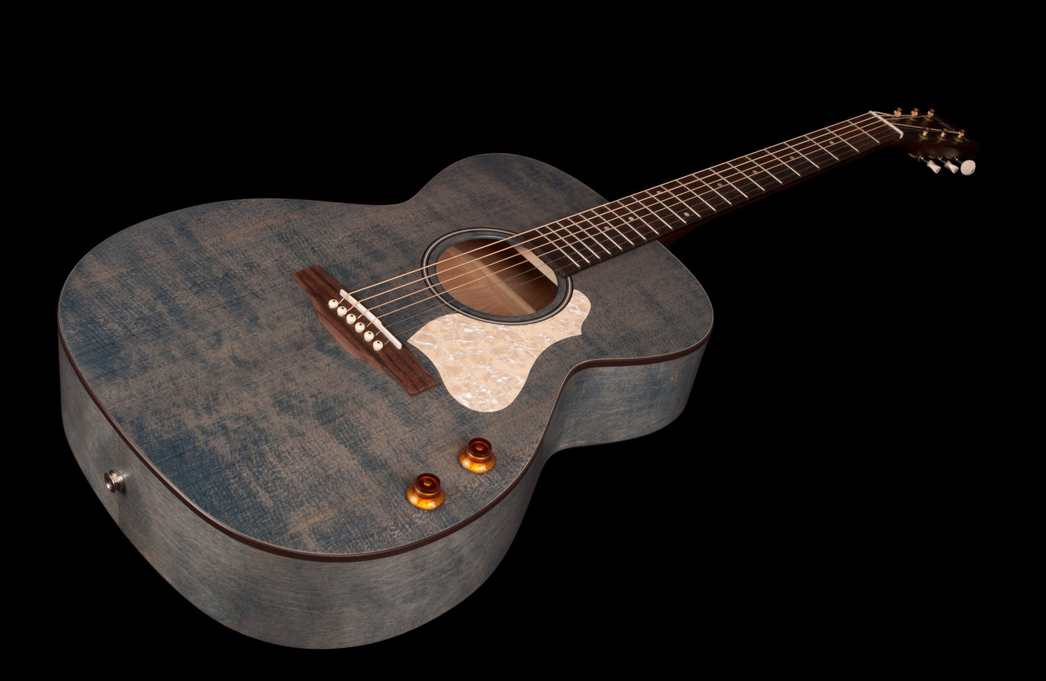 Art Et Lutherie Legacy Concert Hall Q-discrete Epicea Merisier Rw - Denim Blue Sg - Elektroakustische Gitarre - Variation 3