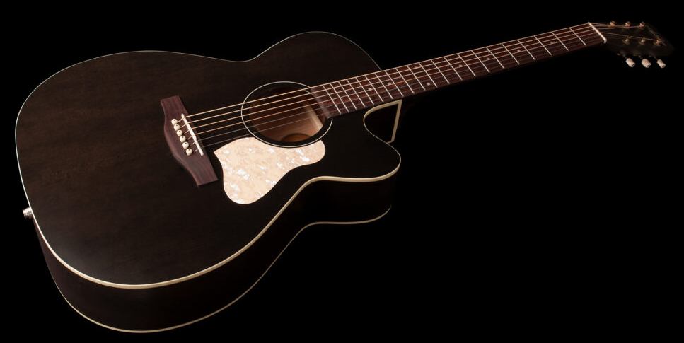 Art Et Lutherie Legacy Cw Presys Ii Concert Hall Cedre Merisier Rw - Faded Black - Elektroakustische Gitarre - Variation 2