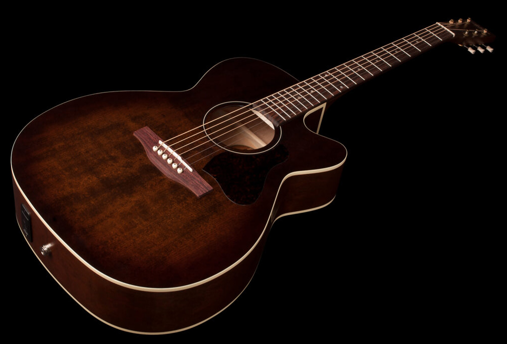 Art Et Lutherie Legacy Cw Presys Ii Concert Hall Cedre Merisier Rw - Bourbon Burst - Elektroakustische Gitarre - Variation 2