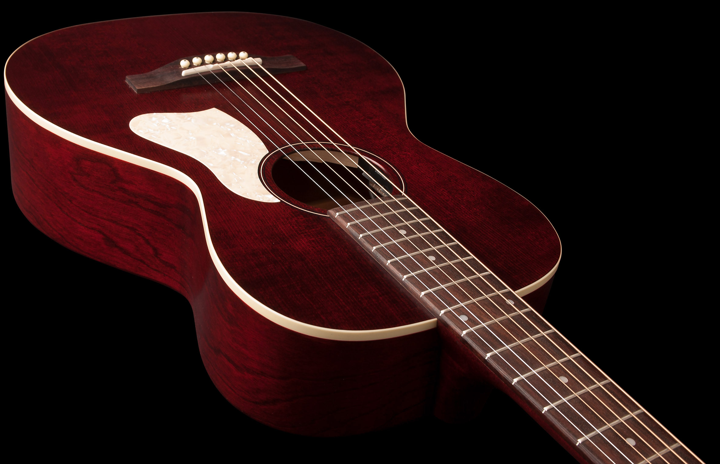 Art Et Lutherie Roadhouse Parlor A/e Epicea Merisier Rw - Tennessee Red - Elektroakustische Gitarre - Variation 2