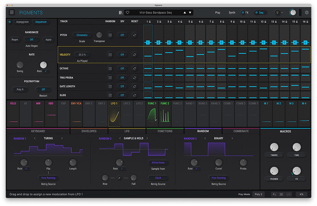 Arturia Pigments 4 Serial - Virtuellen Instrumente Soundbank - Variation 7