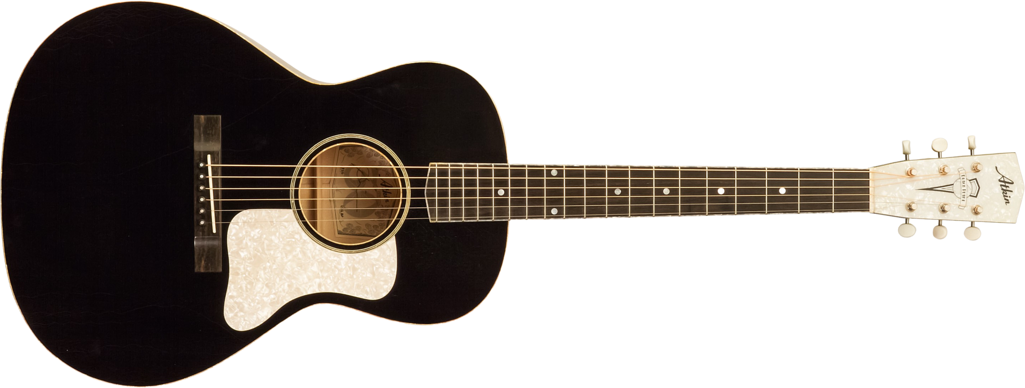 Atkin The Thirty Six Black Pearl Slope Shoulder Parlor Epicea Erable Eb #3856 - Black Pearl - Folk-Gitarre - Main picture