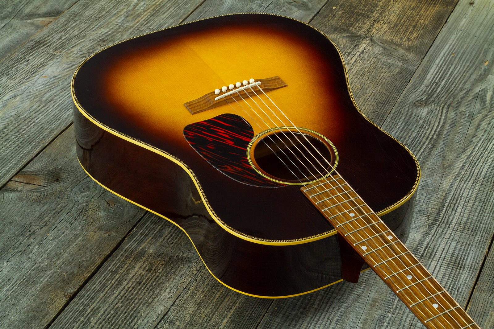 Atkin Custom Shop J43 Dreadnought Shsc Epicea Acajou Rw #4411 - Aged Sunburst - Folk-Gitarre - Variation 2